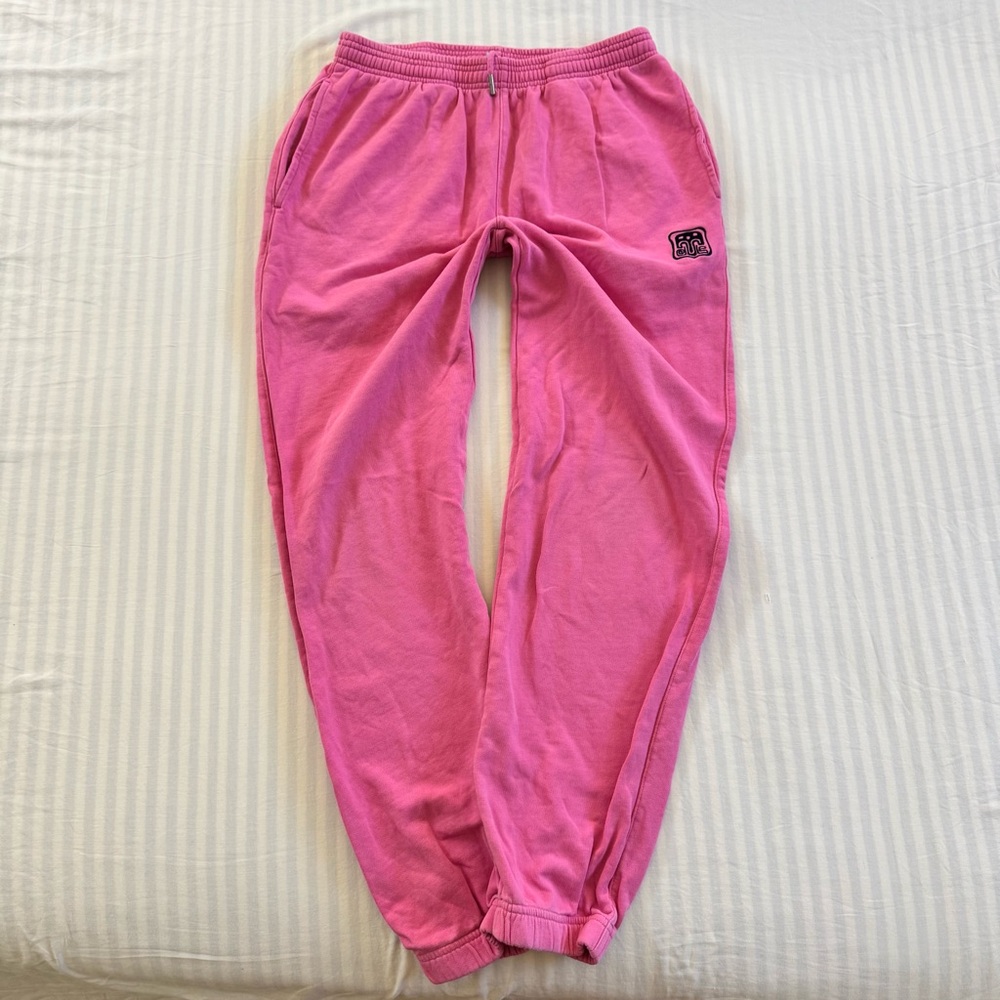Opening Ceremony pink sweatpants with black logo Size XS
